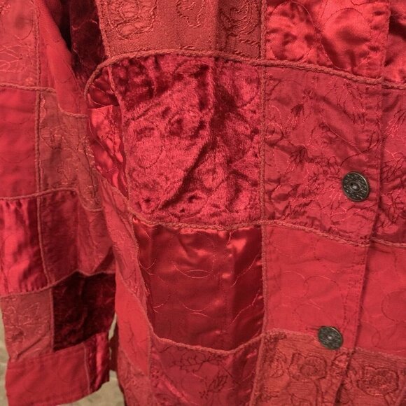 C.L.O.T.H.E.S. Sz 1X. Top or Jacket. Patchwork. Embroidered. Long Sleeve. B35 - Picture 3 of 7